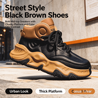 Vente en gros usine Chaussures Dad Shoes pour hommes, mi-montantes, ondulées, robustes, en maille légère, avec options multicolores et semelle épaisse, Printemps Été Automne
