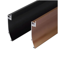 Plinthe en métal pour sol, design populaire, encastrée, bande rigide en alliage d'or, bande en aluminium avec LED