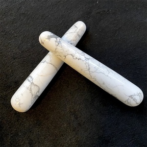批发天然石愈合精神水晶棒振动器性玩具Howlite Yoni按摩棒 - Product Image 2