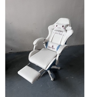 Chaise de Gaming 2026 en Cuir, Design Cartoon Mignon, avec Fonction Inclinable, Repose-Pieds et Verrouillage, Conception Compétitive pour Joueurs