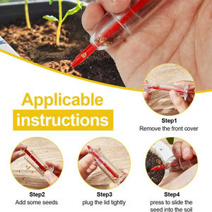 Amazo Lot de 6 mini épandeurs de graines manuels, distributeur de graines, <span class=keywords><strong>petit</strong></span> outil de plantation de graines, ensemble d'ensemencement et de largage, TLX0045 - Product Image 4