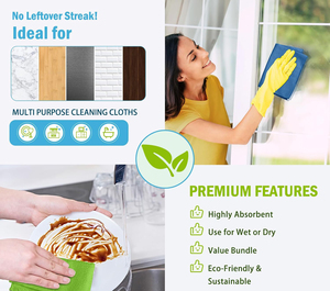 Professional Grade Warp Knitted Microfiber Car Towel Highly Absorbent <b>Lint</b> <b>Free</b> Drying Cloth - Product Image 2