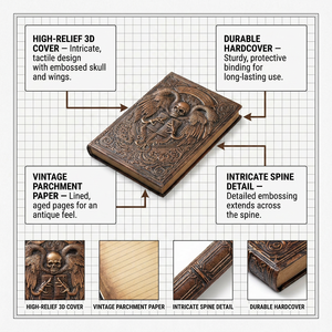 Bestseller Schwarzes Hardcover-Tagebuch Gothic Fancy Wicca Personalisiertes <span class=keywords><strong>Journal</strong></span> Notizblock Zubehör Anpassbar - Product Image 3