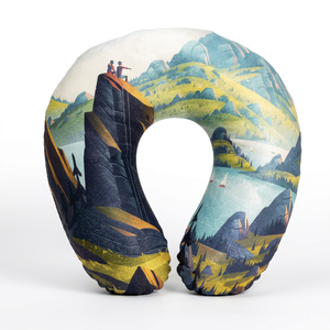 Oreiller de voyage personnalisé imprimé, oreiller de voyage en forme de U personnalisé, oreiller de voyage avec nom imprimé, oreiller imprimé par sublimation - Product Image 1