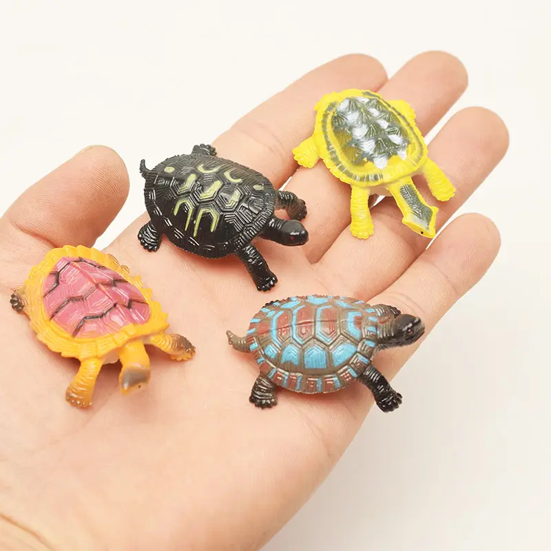 Großhandel Miniatur Farbe Schildkröte Frosch Kind Kindergarten Tiermodell Mikro Landschaft Dekoration Schießen Requisiten Spielzeug Zubehör