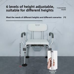 Chaise de toilette portable à poser au sol pour personnes âgées et femmes enceintes, double usage, pour la salle de bain et la maison - Product Image 6