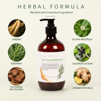 Shampo Perawatan Kulit Kepala White Label Formula Melembapkan untuk Kulit Kepala Kering, Menyehatkan & Melembutkan Rambut, untuk Pria & Wanita, Salon