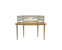 Vitrine de Luxe pour Bijouterie : Présentoir en Verre Écologique Recyclable avec Éclairage LED et Étagère Flottante pour Colliers