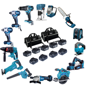Juego de destornilladores eléctricos profesionales EKIIV, taladro eléctrico, llave de trinquete inalámbrica, juego de herramientas con baterías de iones de litio - Product Image 1