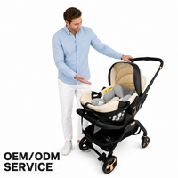 Poussette pliable 3 en 1 Kidilo en alliage d'aluminium avec fonction siège auto, pour la maison et l'extérieur, OEM ODM, 0-6 mois