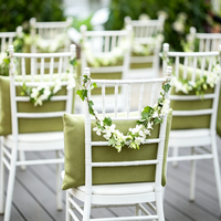 Chaises de réception de mariage blanches de luxe, empilables, chaises de banquet, chaises de fête en plein air, décorations pour événements, fournitures pour fêtes