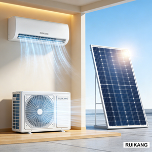 RUIKANG 12000 BTU Hybrid <b>Solar</b> Air Conditioner 1000W <b>Solar</b> <b>Power</b> Cooling/Heating Factory Wholesale Split Type Household Energy - Product Image 1