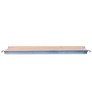 Prix d'usine planche d'échafaudage en aluminium largeur 570-60 planche d'échafaudage en contreplaqué type rohr planche en aluminium en bois pour cadre d'échafaudage