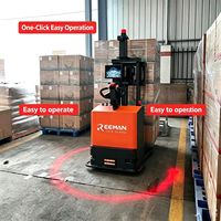 Robot chariot élévateur AGV autonome 1 tonne 1,1 m pour allées étroites, intelligent avec SLAM et chargeur à accostage automatique