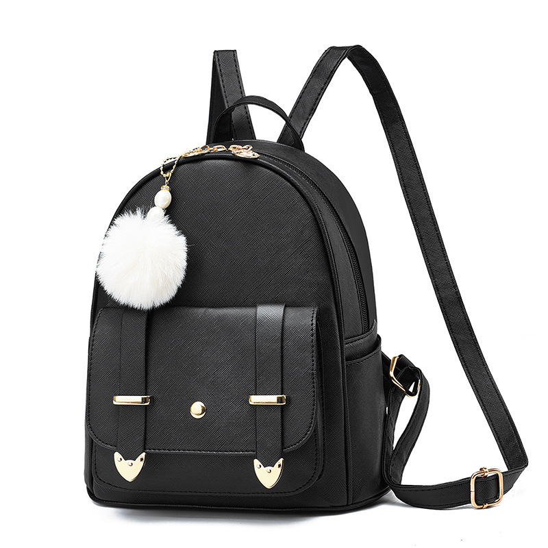 Women\'s PU Leather Mini Backpack Purse with Pompom - Cute Daypack for Travel & Amazon.com: Tlence 3 PCS Girls Fashion Mini Backpack Purse  main image 3