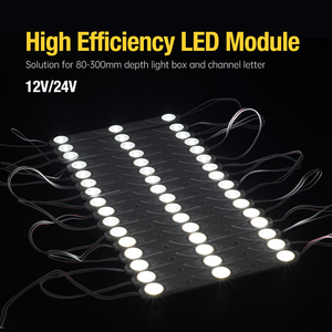 Modules LED 12V à haute efficacité lumineuse 6500K 180 °   Module LED pour enseigne lumineuse avec lentille de degré, 3 puces SMD2835, IP67, 125LM/W - Product Image 6