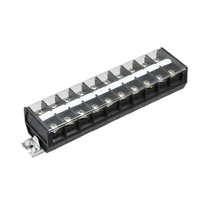 Hot sale High current TD-10010 660V 100A Dual 10 Pole Din Rail Terminal Block Electric barrier Terminal with transparent cover