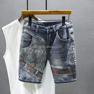 Short en jean de haute qualité pour hommes, jean extensible d'été, short pour garçons, jean pour adolescents, pantalon capri mince, serré et respirant - Product Image 4