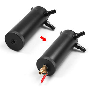 Récipient d'évacuation d'huile en alliage d'aluminium à deux trous avec filtre à air et vanne de vidange, récupération des gaz d'échappement du moteur diesel pour les nouveaux modèles de voitures - Product Image 5