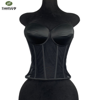 Corset sexy transparent personnalisable à 14 baleines collées, dos ouvert en maille, pour robe femme