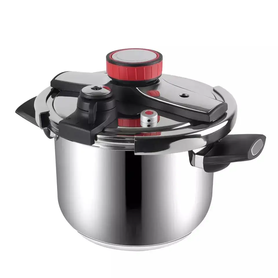 5-8L באיכות גבוהה 304 נירוסטה מראה מלוטש לחץ סיר מטבח כלי בישול בטיחות שסתום איטלקי לחץ תנורי