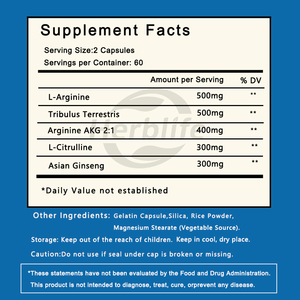 Capsules de renforcement de l'oxyde nitrique à marque privée OEM/ODM, L-Arginine L-Citrulline pour la circulation sanguine avant l'entraînement - Product Image 2