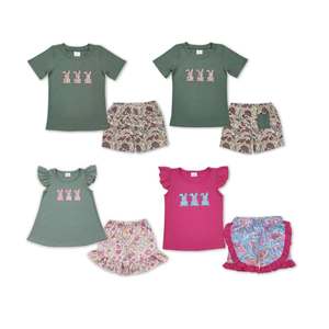 ชุดเซ็ตเสื้อผ้าเด็กแขนสั้นลายกระต่ายอีสเตอร์สำหรับขายส่ง เสื้อผ้าเด็กฤดูร้อน - Product Image 1