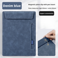 Carpeta de Presentación Magnética A4 Personalizada con Cubierta de Cuero PU, Portátil, con Portaplumas y Tablero de Escritura para Oficina, Ideal para Regalo