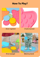 Tapis sensoriel en silicone EDUsense, 5 formes, stimulation tactile, jouet Montessori pour enfants, autisme, TDAH, thérapie, apprentissage précoce