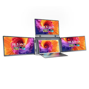 Moniteur portable triple 18,5 pouces pour ordinateur portable, écran IPS FHD grand format, extension d'écran pour ordinateurs portables - Product Image 1