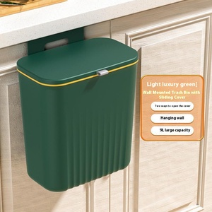 <span class=keywords><strong>Poubelle</strong></span> de cuisine Toilette domestique Salle de bain Seau sanitaire de grande capacité Corbeille à papier coulissante murale - Product Image 4
