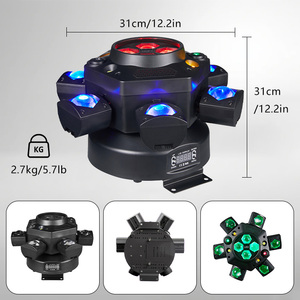 OEM/ODM đa-mắt và sáu-vũ trang 150W RGBW <span class=keywords><strong>LED</strong></span> di chuyển Đầu KTV Đèn sân khấu <span class=keywords><strong>DMX512</strong></span> Laser Câu lạc bộ Đêm ánh sáng bên đèn - Product Image 3