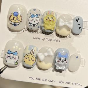 100 estilos, <span class=keywords><strong>piedras</strong></span> ostentosas de lujo personalizadas, prensa en las <span class=keywords><strong>uñas</strong></span>, corazón redondo corto, perla, Punta francesa, <span class=keywords><strong>uñas</strong></span>, manicura, palo acrílico en las <span class=keywords><strong>uñas</strong></span> - Product Image 2