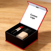 Boîtes d'emballage personnalisées biodégradables magnétiques pour soins de la peau avec impression CMYK, boîte cosmétique pour blush