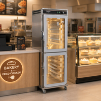 Armoire chauffante verticale en acier inoxydable à économie d'énergie avec portes vitrées pour la restauration