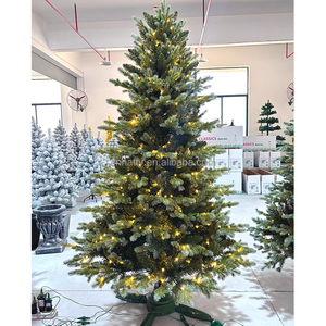 Wholesale 180cm High Quality Eco-Friendly Artificial Spruce <b>Christmas</b> <b>Tree</b> Pre-Lit High-Density Tips Metal <b>Stand</b> Weather - Product Image 1