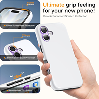 Coque de téléphone portable à double couche 2-en-1 personnalisable par transfert thermique pour iPhone 17 Air Pro Max, coque vierge blanche pour sublimation OEM ODM