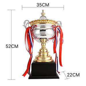 جي الأكثر مبيعًا حجم كبير مخصص مباراة كرة القدم المعادن الرياضة الكأس الكريستال قاعدة الذهب جائزة الكأس - Product Image 5