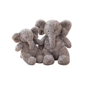 定制大毛绒灰色毛绒大象玩具毛绒动物毛绒玩具