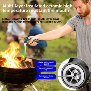 Briquet à flamme directe transfrontalier Debang, résistant aux hautes températures, pistolet de soudage au butane, pistolet de pulvérisation coupe-vent pour barbecue extérieur - Product Image 4
