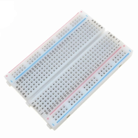 Mini-breadboards transparents/blancs à 400 trous, connectables, sans soudure, pour tests de circuits et expériences