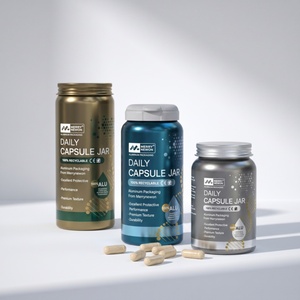 Bouteille de marque Premium pour la santé masculine, capacité 90 pilules taille 00, flacon de recharge pour compléments alimentaires, bouteilles métalliques - Product Image 2