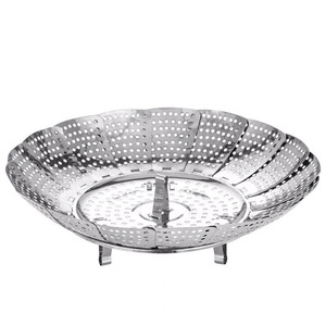 Stainless Steel Steamer Basket 304 Foldable Extendable Steam Rack For Cooking Buns And Vegetables - Product Image 3
