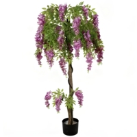 Décoration de mariage décorative, plante artificielle de glycine, fleurs artificielles en pot, décorations pour la maison, le bureau, l'hôtel, le jardin