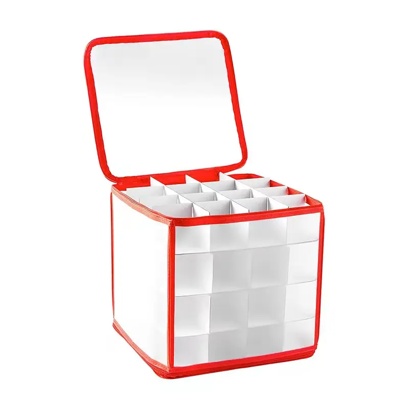 Caja de almacenamiento de cubos para decoración navideña, organizador de accesorios, caja de almacenamiento de adornos navideños