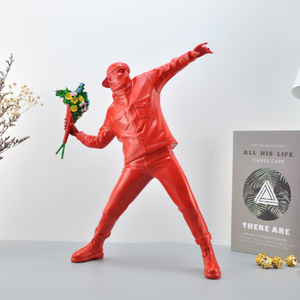 Sculpture d'animal nordique <span class=keywords><strong>Banksy</strong></span>, figurine artistique en résine, personnalisable, décoration d'intérieur, motif animal - Product Image 4