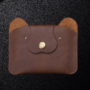Colorful Durable Mini <b>Wallet</b> Coin Pouch Bear Shaped Coin <b>Wallet</b> Genuine Leather Coin Pouch Change <b>Holder</b> for Gffts - Product Image 3
