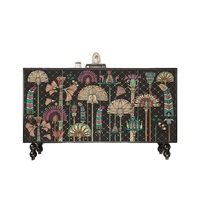 Buffet en bois massif, style artistique léger et luxueux, italien-français, meuble de rangement pour chaussures, salon, entrée, hôtel, maison d'hôtes