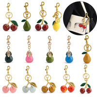Tasbedel Handtas Fruit Sieraden Acryl Mini Tas Op maat gemaakte Portemonnee Bedel Armband Sleutelhanger Telefoonhoesje Modehanger Bedels Luxe