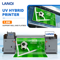 Impresora UV Híbrida LANQI de 1.8m, Impresoras de Inyección de Tinta Epson I3200 T3200, Impresora Epson de 1800mm para Cuero, PVC, Acrílico, KT